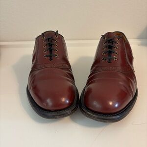 Sebago Men's Red /Burgundy Leather Lace Up Oxford Formal Dress Shoes Size 9